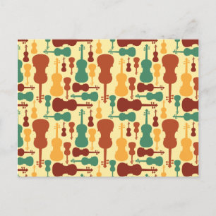 Earthy Violin Postcards Postkarte