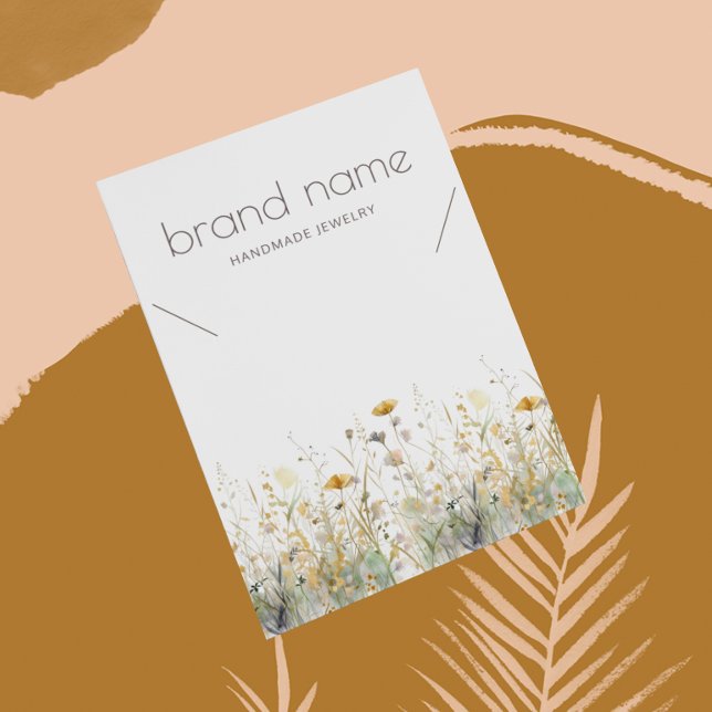 Earthy Watercolor Wildflowers Necklace Display  (Von Creator hochgeladen)