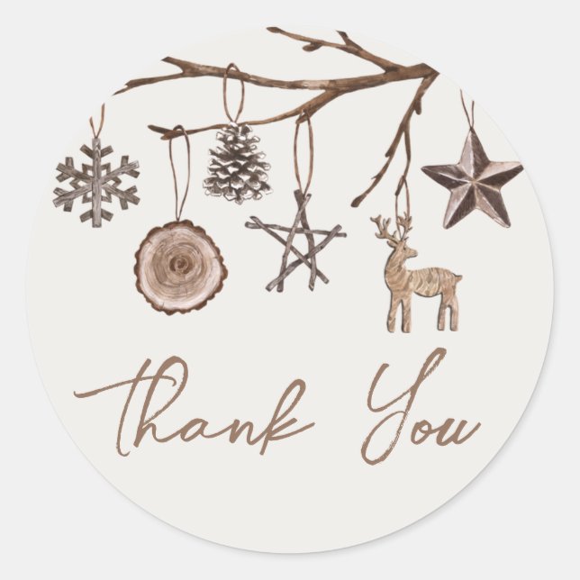 Earthy Weihnachten Danke, Stickers (Vorderseite)