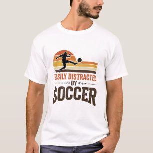 Easily abgelenkt durch Fußball Vintage-Shirt-Desig T-Shirt