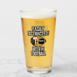 Easily Distracted by Beer and Football Glas