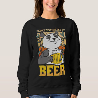Easily Distracted by Beer Panda Men Married Bachel Sweatshirt