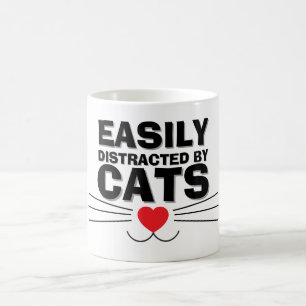 Easily Distracted by Cats Mug We Are All Mugs Kaffeetasse