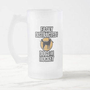 Easily Distracted by Dogs and Hockey Mattglas Bierglas