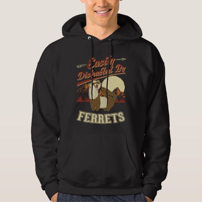Easily distracted by Ferrets  1 Hoodie (Vorderseite)