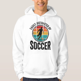 Easily Distracted By Fußball Vintage-Shirt-Design Hoodie