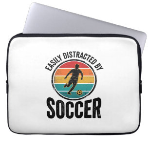 Easily Distracted By Fußball Vintage-Shirt-Design Laptopschutzhülle