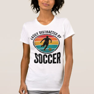 Easily Distracted By Fußball Vintage-Shirt-Design T-Shirt