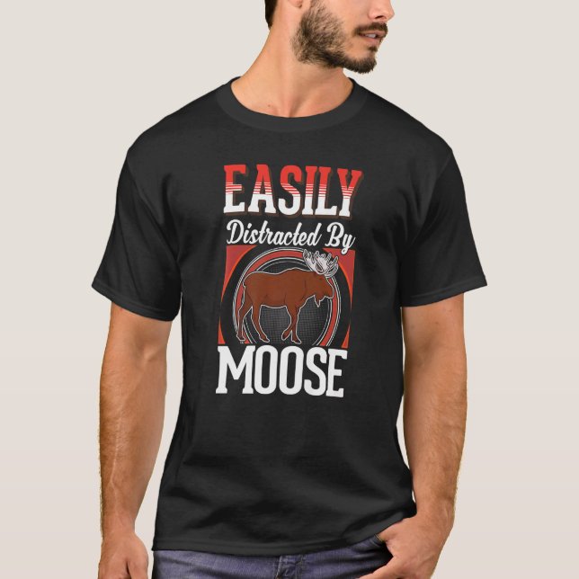 Easily distracted by Moose Scandinavia Moose Antle T-Shirt (Vorderseite)