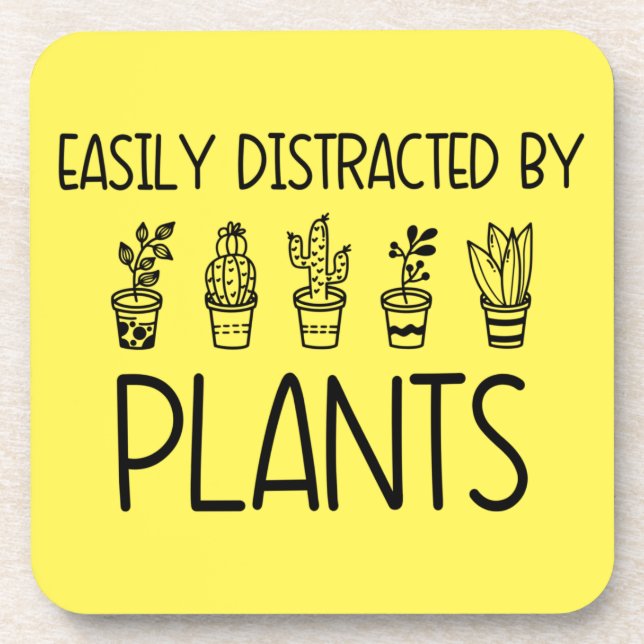 Easily Distracted by Plants Coaster Set  Getränkeuntersetzer (Vorderseite)