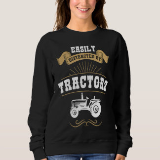Easily Distracted By Tractors Mens Tractor Sweatshirt