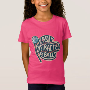 Easily Durch Bälle abgelenkt Lustiger Golfball T-Shirt