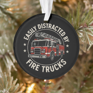 Easily Durch Feuerwehrautos Abgelenkt Ornament