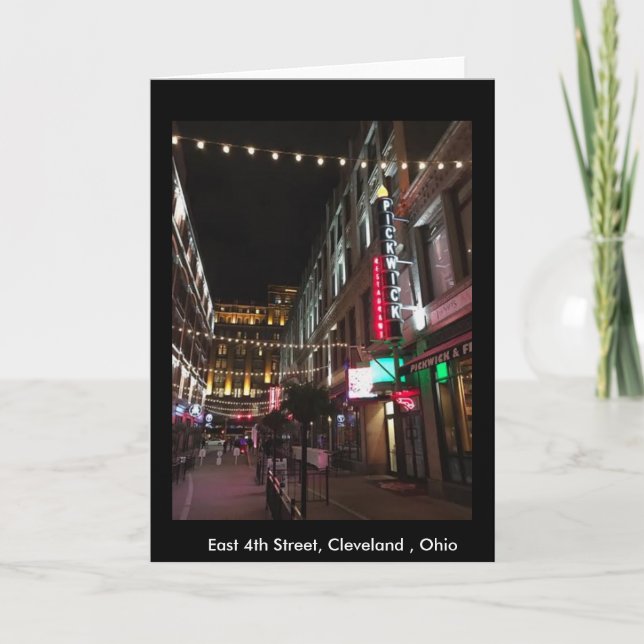 East 4th Street, Cleveland, Foto Grußkarte Karte (Vorderseite)