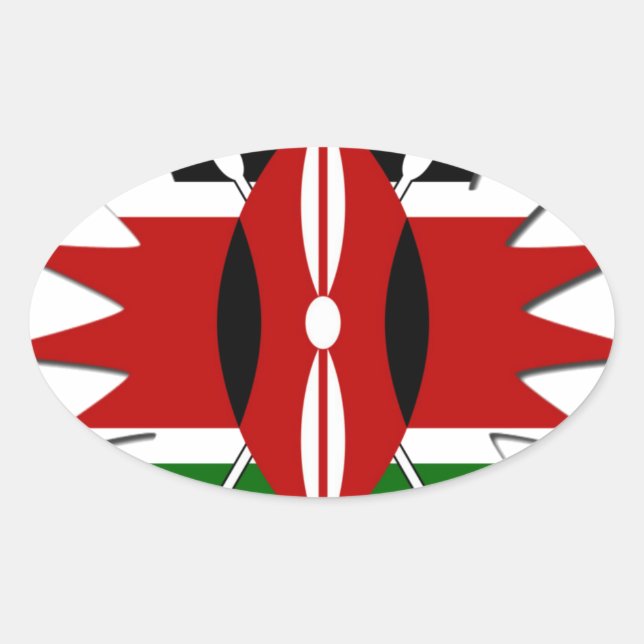 East African Constellation Kenyan Flag Star Design Ovaler Aufkleber (Vorderseite)