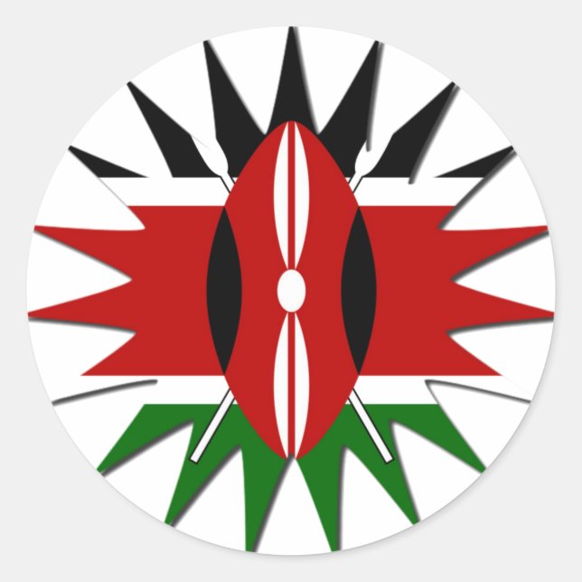 East African Constellation Kenyan Flag Star Design Runder Aufkleber (Vorderseite)