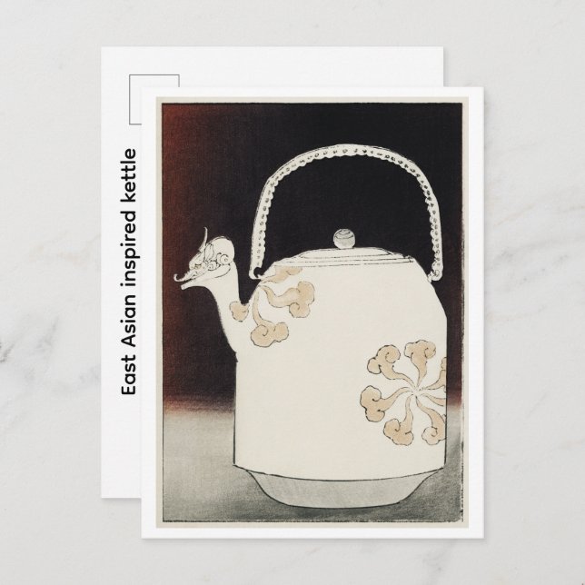 East Asian inspired kettle Postkarte (Vorne/Hinten)