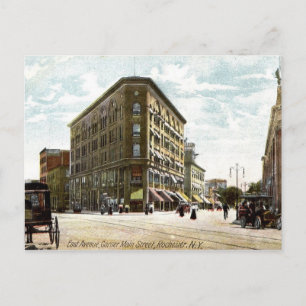 East Ave, Corner of Main, Rochester, New York, Postkarte