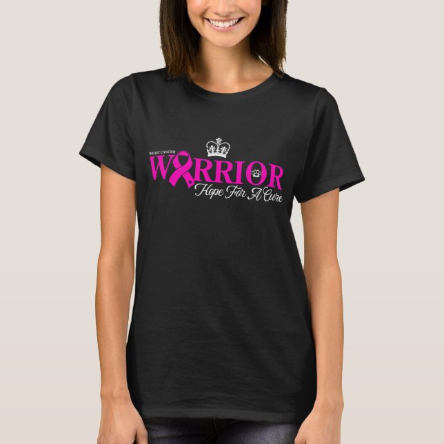 east Cancer Warrior Hope For A Cure  T-Shirt (Vorderseite)