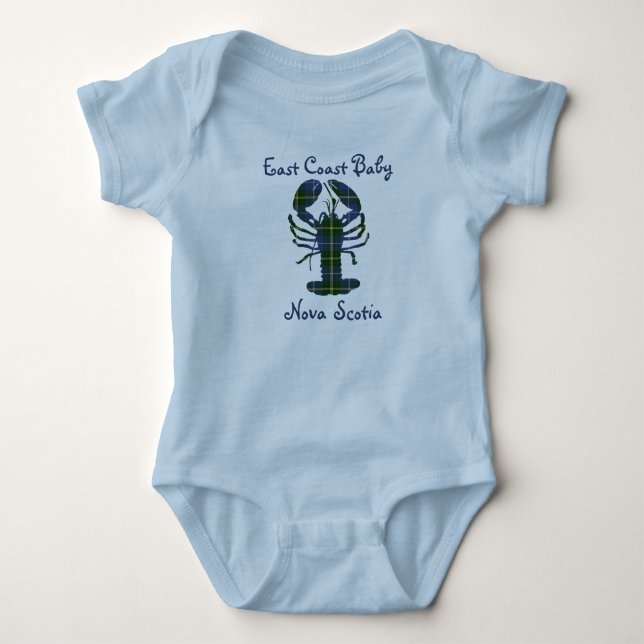 East Coast Baby Lobster Nova Scotia Tartan Kanada Baby Strampler (Vorderseite)