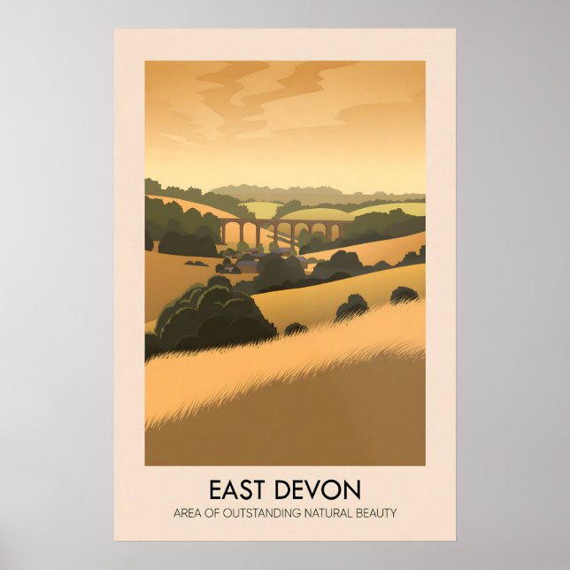 East Devon AONB Travel Poster (Vorne)