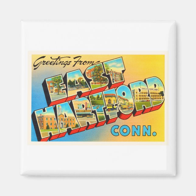 East Hartford Connecticut CT Old Travel Souvenir Magnet (Vorne)