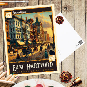 East Hartford, Connecticut Vintage Ansichtskarte Postkarte