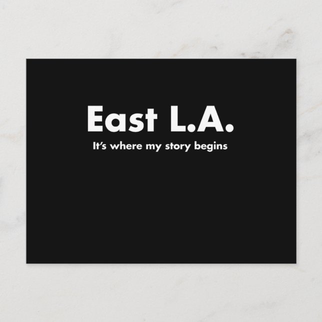East La Seine Wo meine Geschichte beginnt Los Ange Postkarte (Vorderseite)