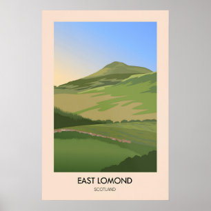 East Lomond Affiche de voyage en Écosse