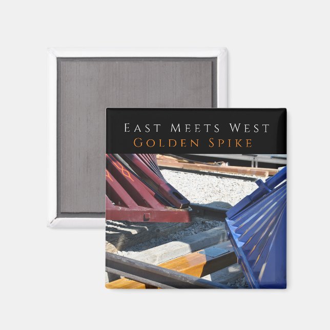 East Meets West, Golden Spike NHS Magnet (Vorderseite/Rückseite)