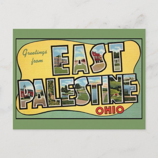 East Palestine Ohio Vintage Reise Postkarte (Vorderseite)