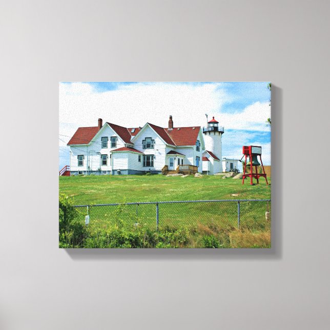 East Point Lighthouse, MA Wrapped Canvas Leinwanddruck (Vorderseite)