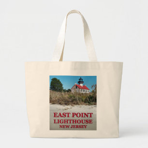East Point Lighthouse, New Jersey Jumbo Tote Bag Stoffbeutel