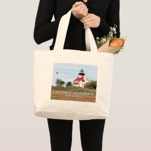 East Point Lighthouse, New Jersey Jumbo Tote Bag Stoffbeutel