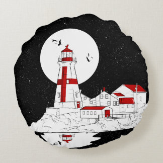 East Quoddy Head Lighthouse Rundes Kissen