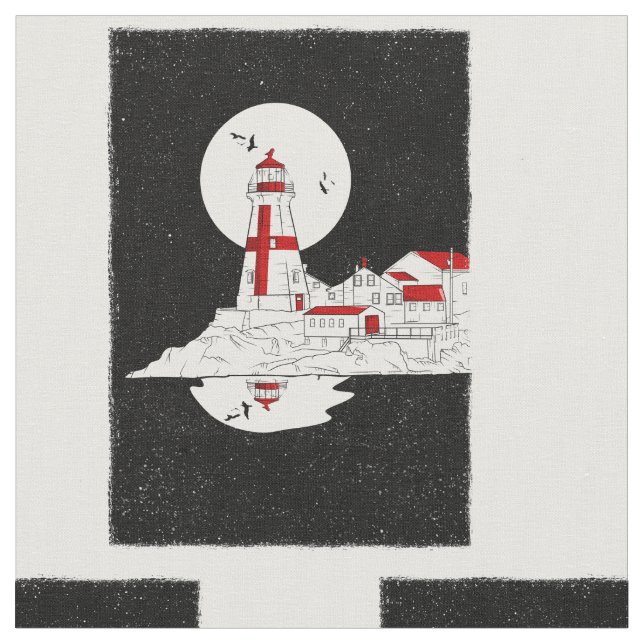 East Quoddy Head Lighthouse Shirt amazon Stoff (Nahaufnahme)