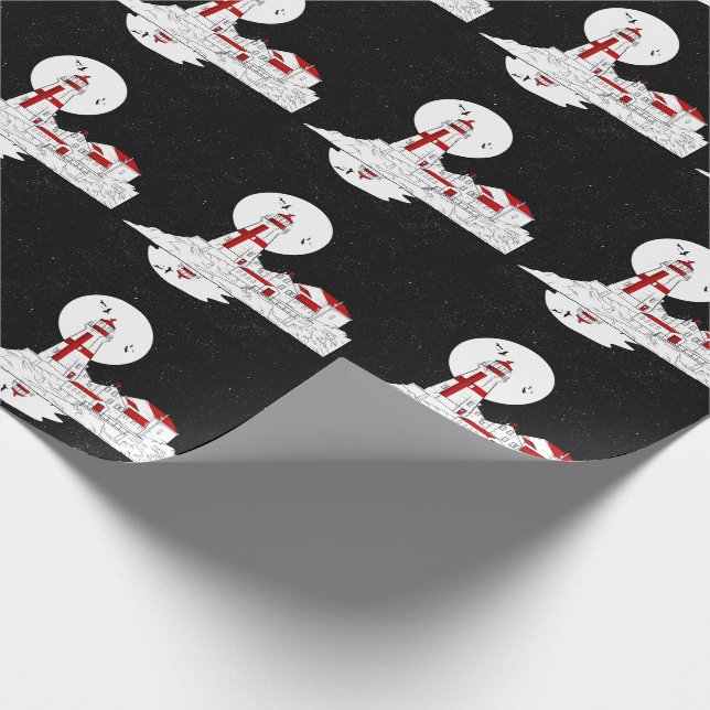 East Quoddy Head Lighthouse Wohnung Geschenkpapier (Ecke)
