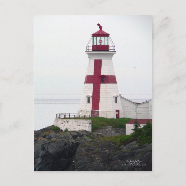 East Quoddy Lighthouse Postcard Postkarte (Vorderseite)