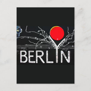 East Side Gallery, Berliner Mauer, Barbed Wire/Red Postkarte
