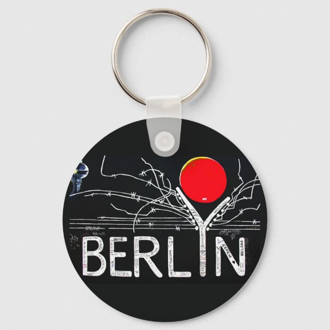 East Side Gallery, Berliner Mauer, Barbed Wire/Red Schlüsselanhänger (Vorderseite)