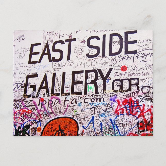 East Side Gallery, Berliner Mauer, Graffiti Postkarte (Vorderseite)