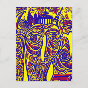East Side Gallery, Berliner Mauer, Moderne Kunst ( Postkarte