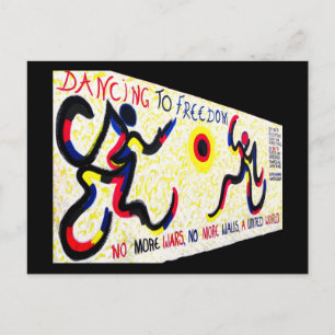 East Side Gallery, Berliner Mauer, Tanzfreiheit Postkarte