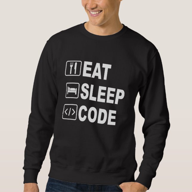East Sleep Code Funny für Software Engineers & G Sweatshirt (Vorderseite)