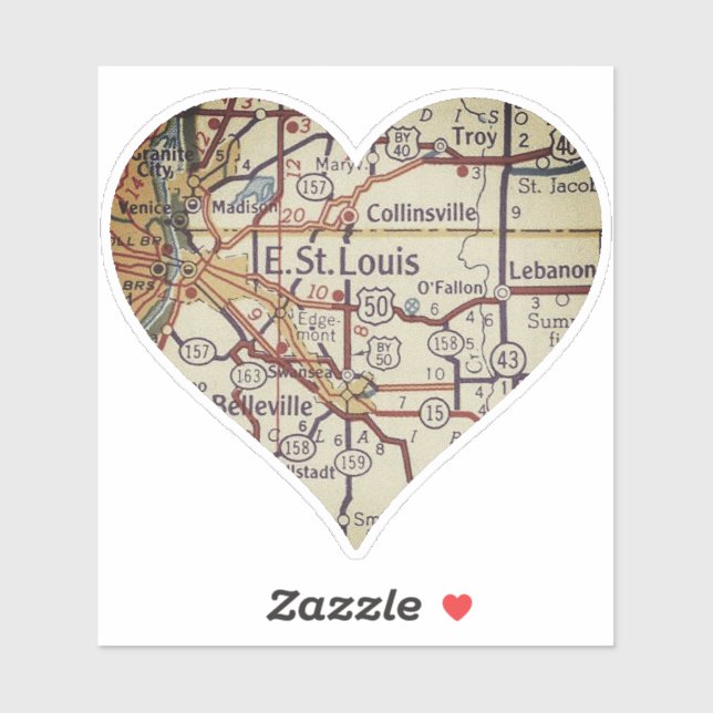 East St. Louis IL Aufkleber (Blatt)