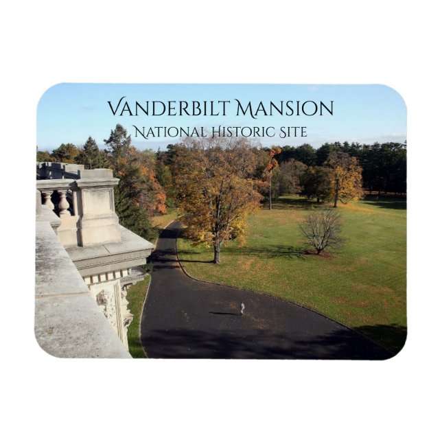 East View von Roof Vanderbilt Mansion, Hyde Park Magnet (Horizontal)