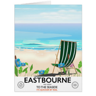 Eastbourne Beach East Affiche de voyage du Sussex
