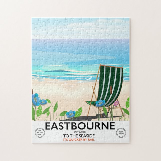 Eastbourne Beach East Sussex Reiseplakat (Vertikal)