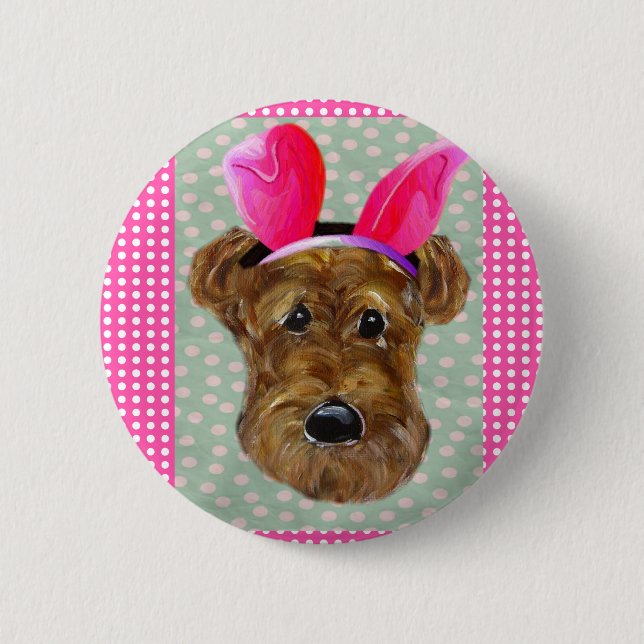 EASTER AIREDALE BUTTON (Vorderseite)