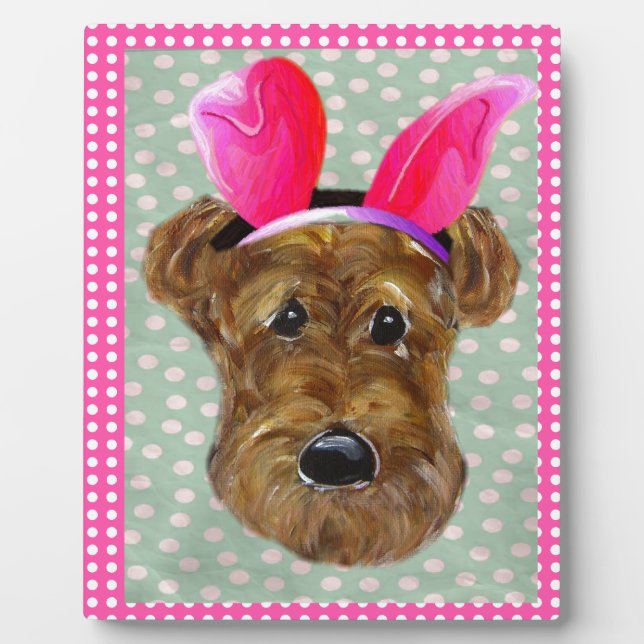 EASTER AIREDALE FOTOPLATTE (Vorderseite)